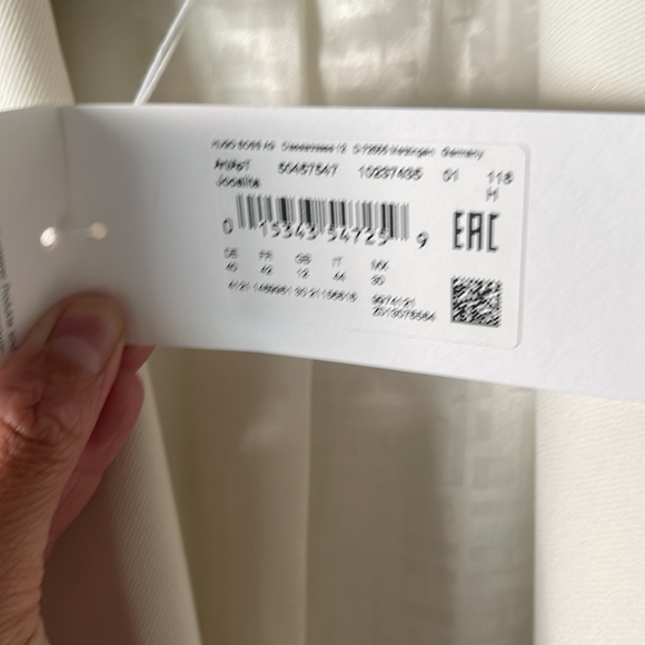 HUGO BOSS!!!  DOUBLE-BREASTED RELAXED-FIT JACKET WITH MONOGRAM BUTTONS - Picture 9 of 15